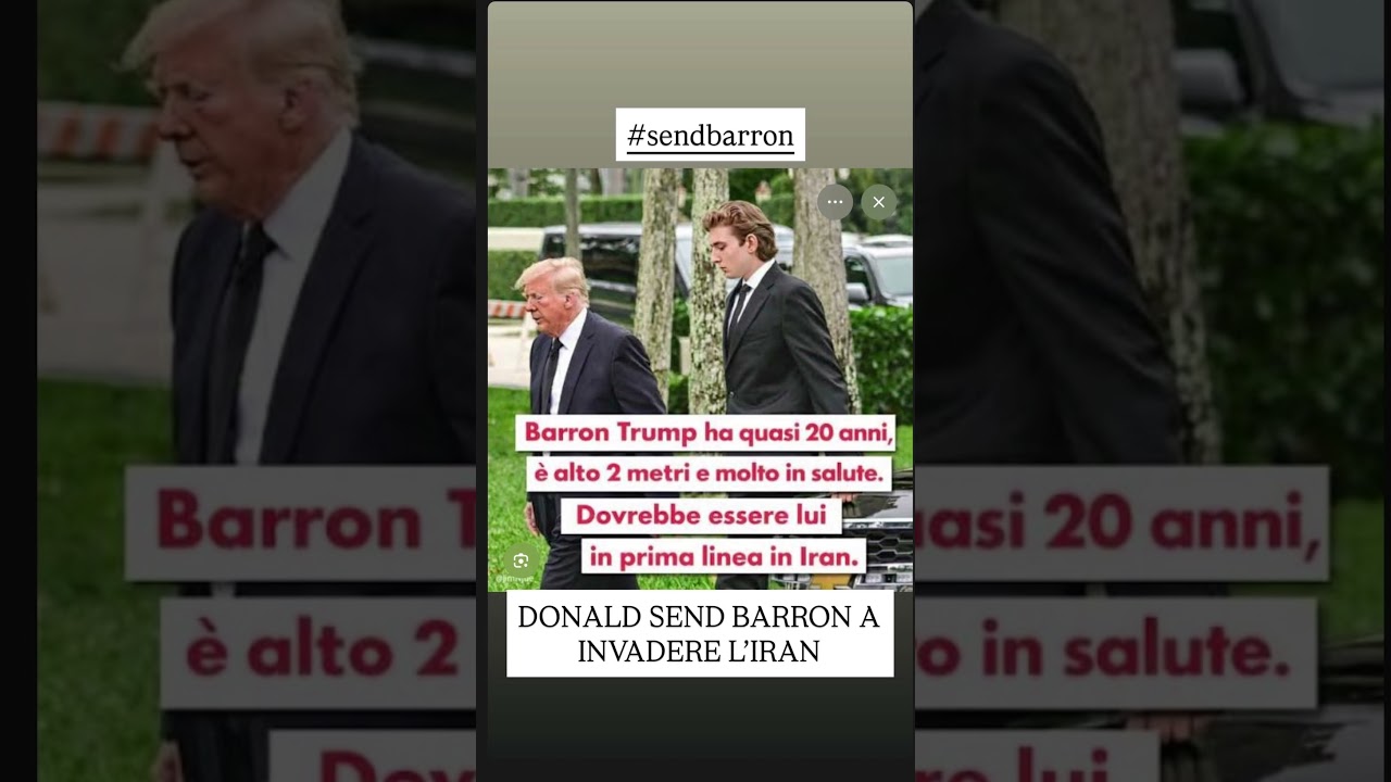 DONALD SEND BARRON A INVADERE L&rsquo;IRAN