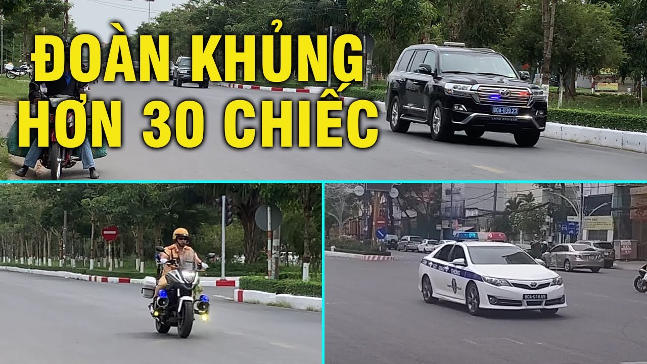 Đoàn xe khủng hơn 30 chiếc, tháp tùng Thủ tướng đi thị sát các công trình giao thông ở miền Tây