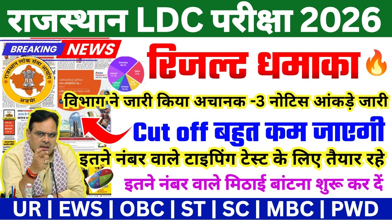 RAJSTHAN LDC CUT OFF 2026 | LDC CUT OFF FOR TYPING TEST | LDC RESULT BIG UPDATE TODAY🥳|