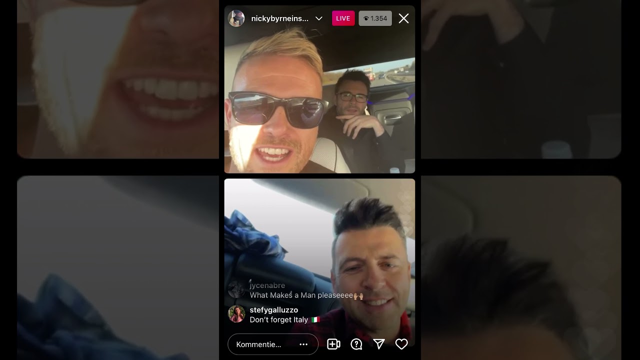 Westlife Instagram Live in the car