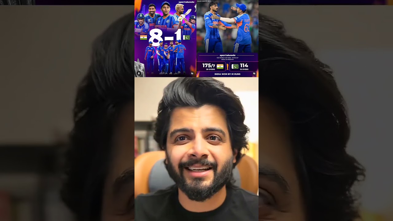 INDIA WON BY 61 RUNS 🔥🤡 #indvspak #t20worldcup2026 #cricket #shorts #ishankishan
