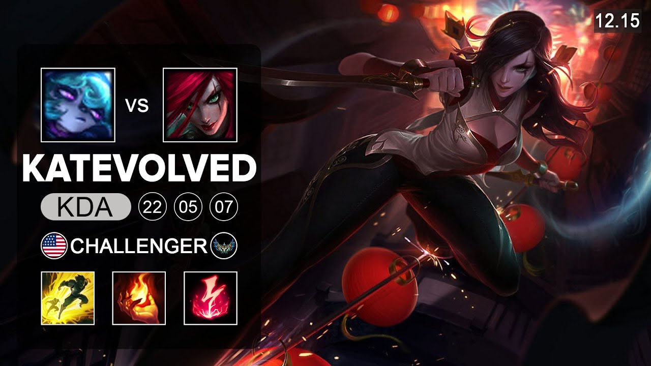 Katevolved Katarina vs Vex Mid - NA Challenger - Patch 12.15 Season 12