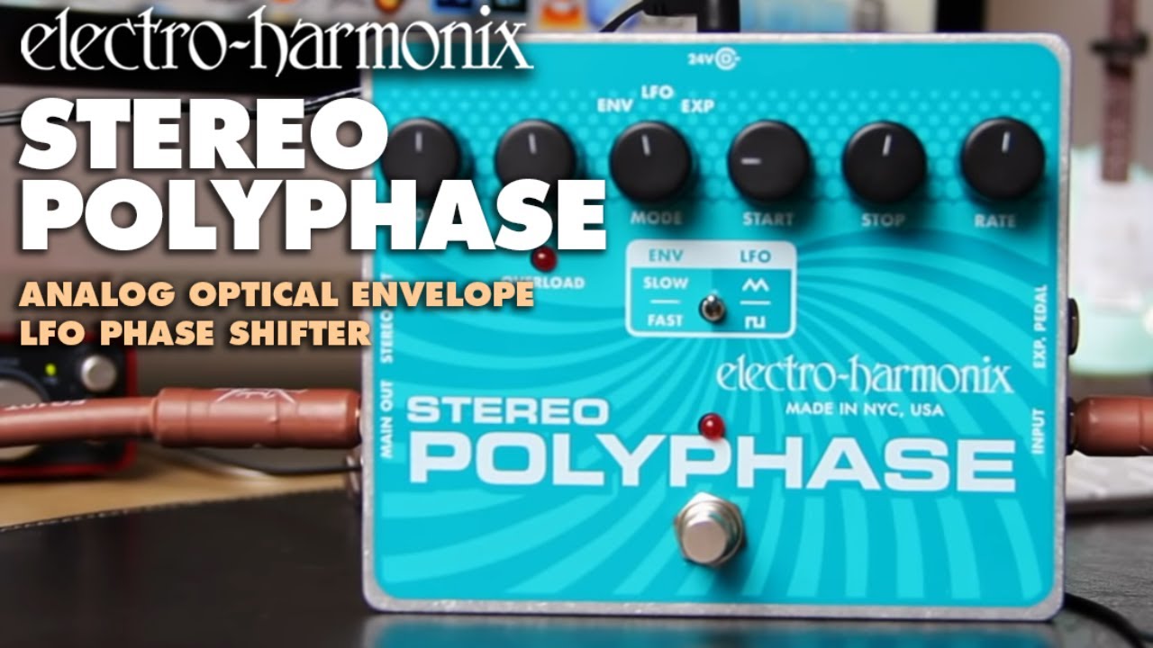 Electro-Harmonix Stereo Polyphase Analog Optical Envelope/LFO Phase Shifter (Демо от JJ Tanis)