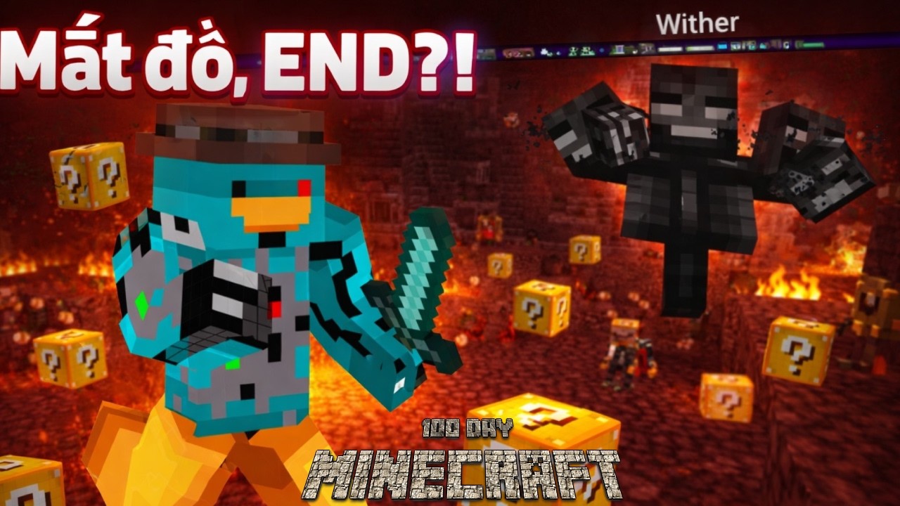 Cơn ác mộng thật sự là ở đây sao?!! |  MINECRAFT SỐNG SÓT 100 NGÀY Lucky Block | #END