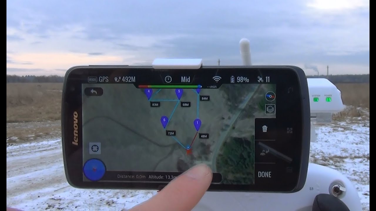 Полет по точкам на DJI Phantom 2 Vision+ V3.0 ... часть 3, Ground station, Course Lock, Home Lock