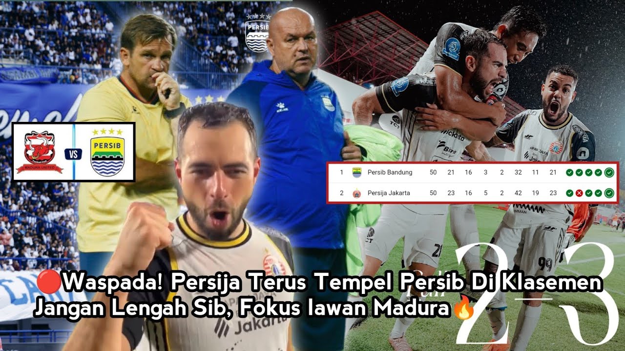 🔴Waspada! Persija Terus Tempel Persib Di Klasemen, Jangan Lengah Sib, Fokus lawan Madura🔥