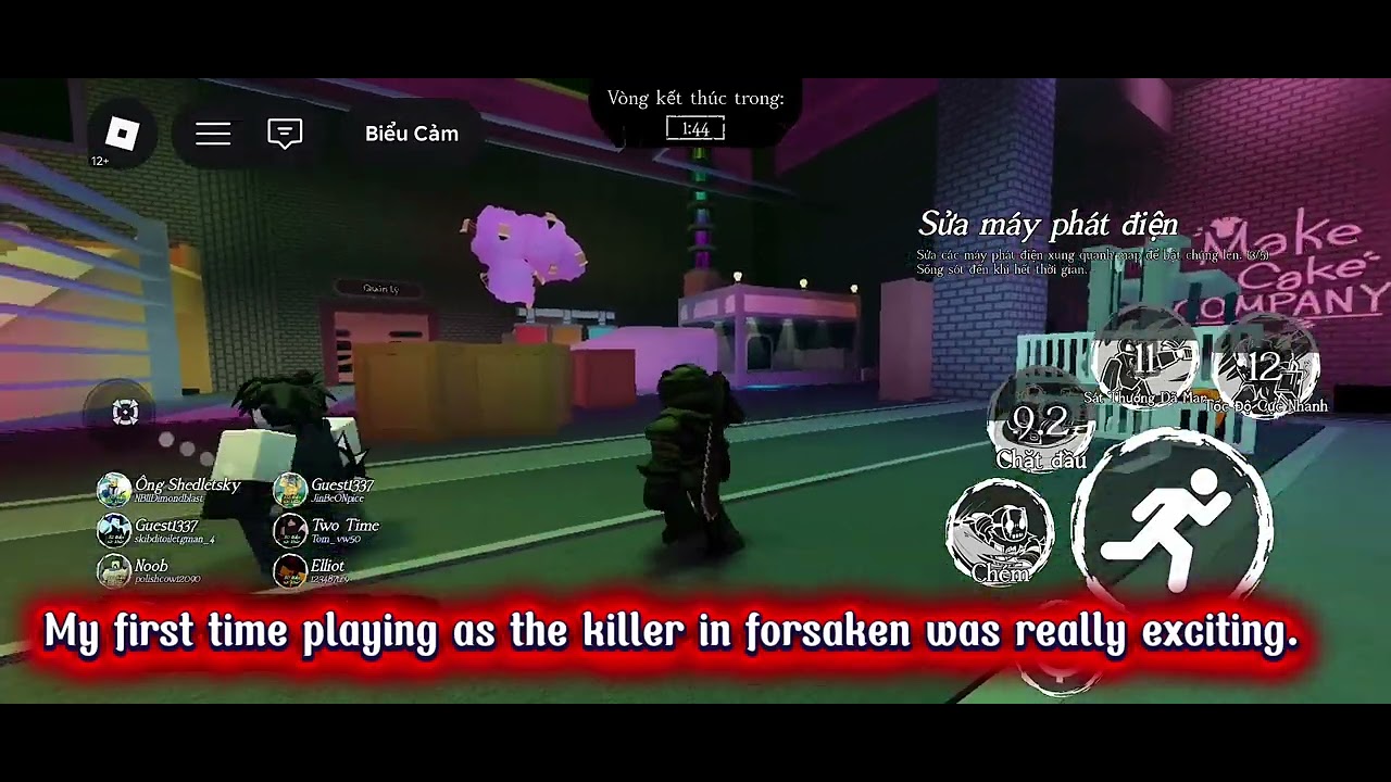 My first time playing as the killer in forsaken was really exciting 🤠.#epic #blockbuster #forsaken 