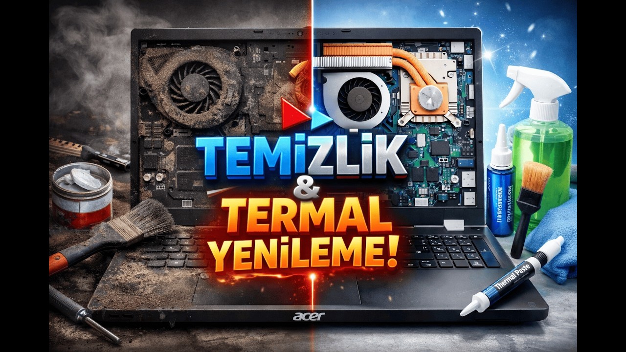 Aer Pavilion Laptop Temizlik ve termal değişimi