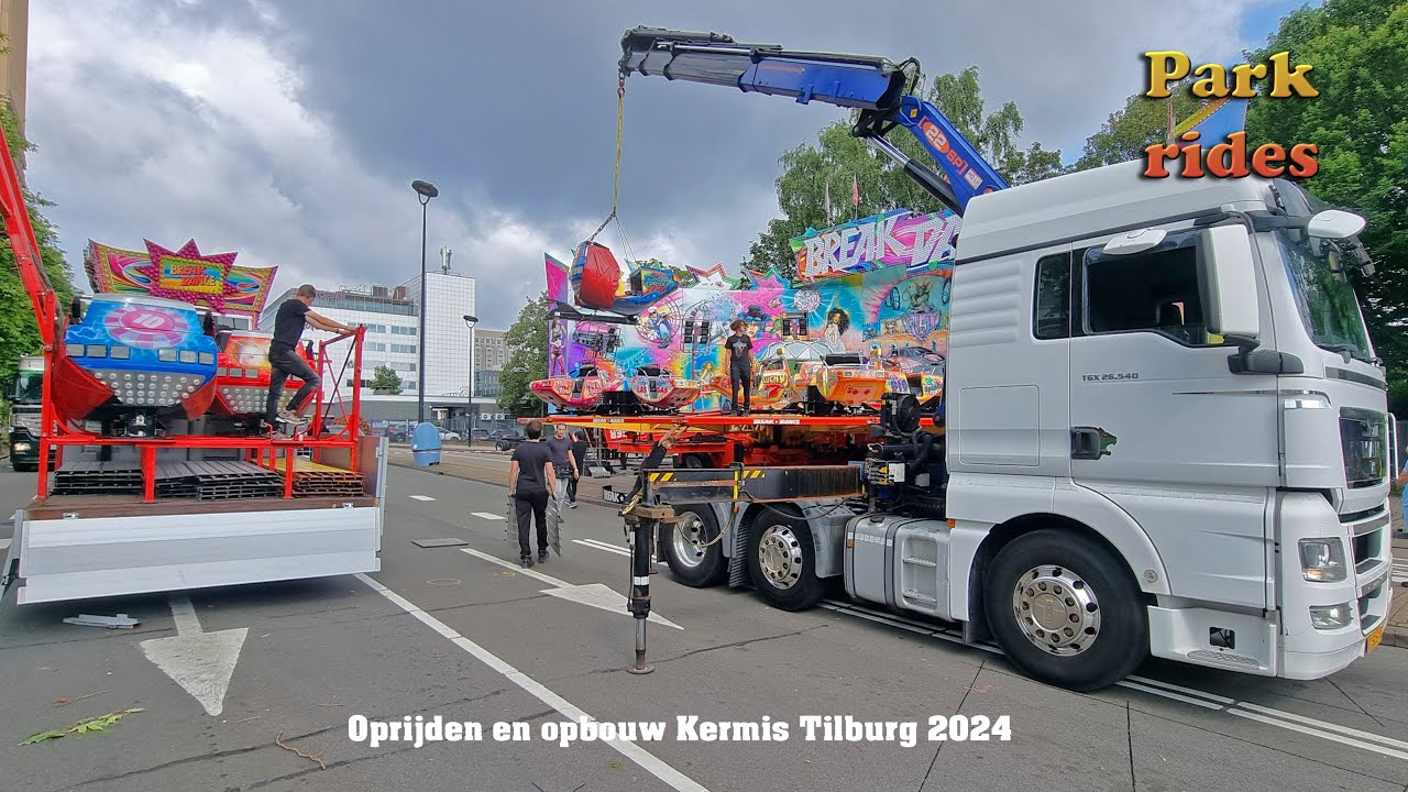 Kermis Tilburg 2024 - oprijden en opbouw Deel 5