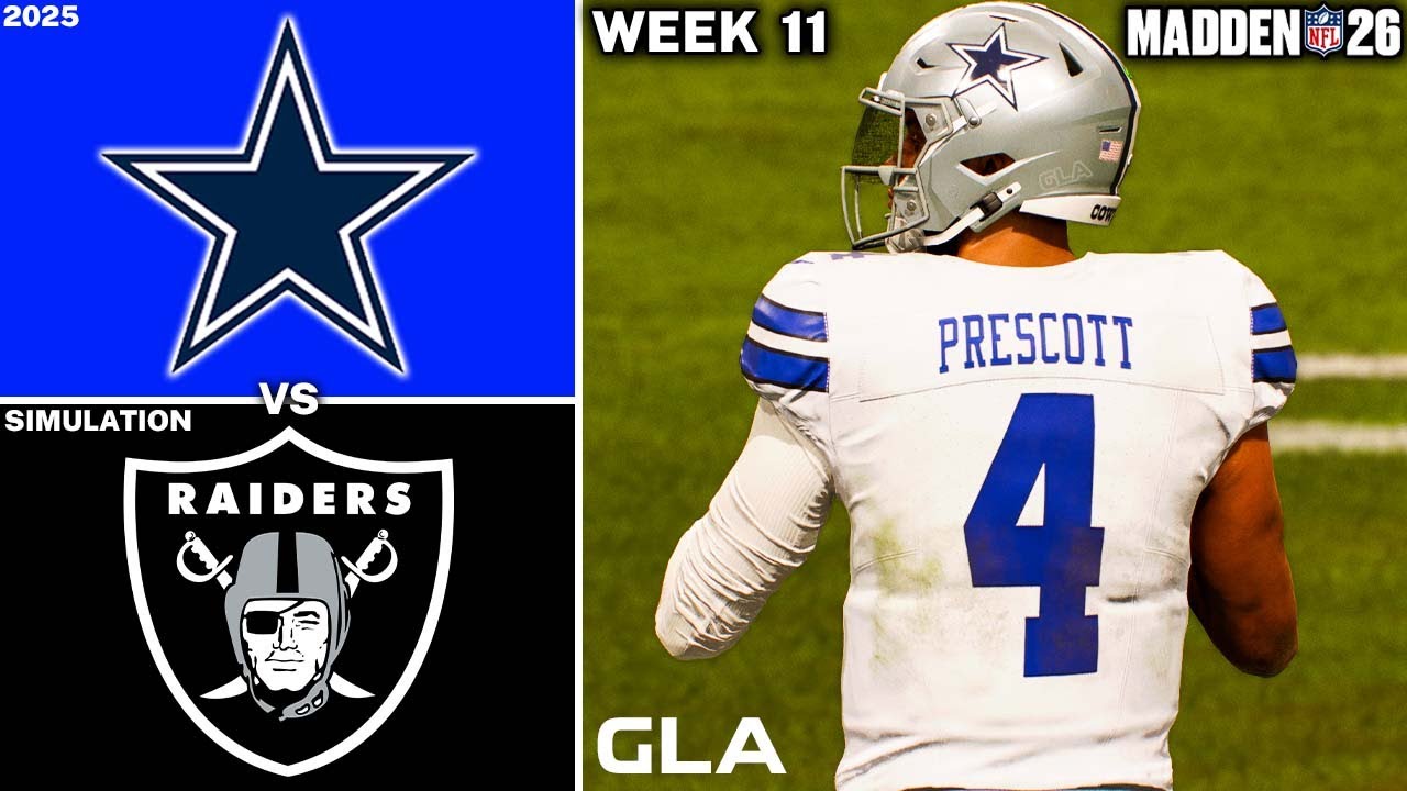 Cowboys vs. Raiders | Week 11 Simulation | Madden 26 PS5 Gameplay