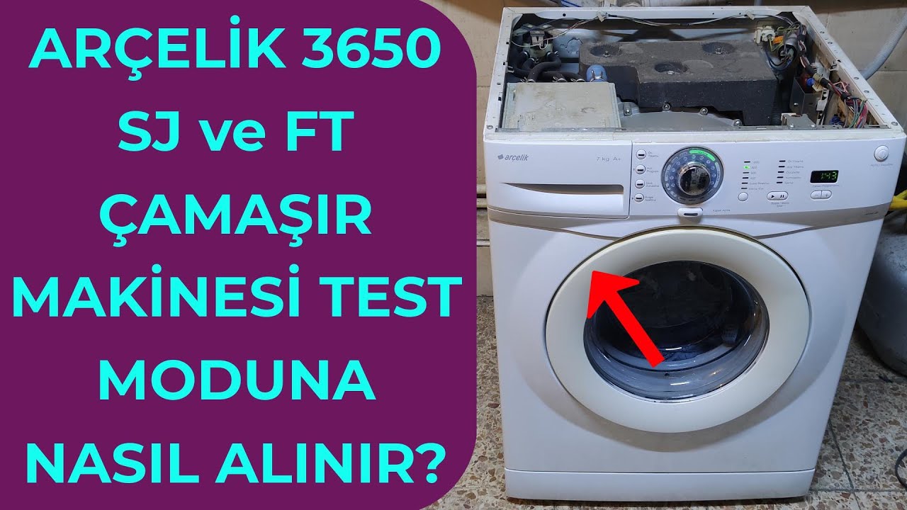 Arçelik 3650 Sj (ft) Çamaşır Makinesi Test Modu