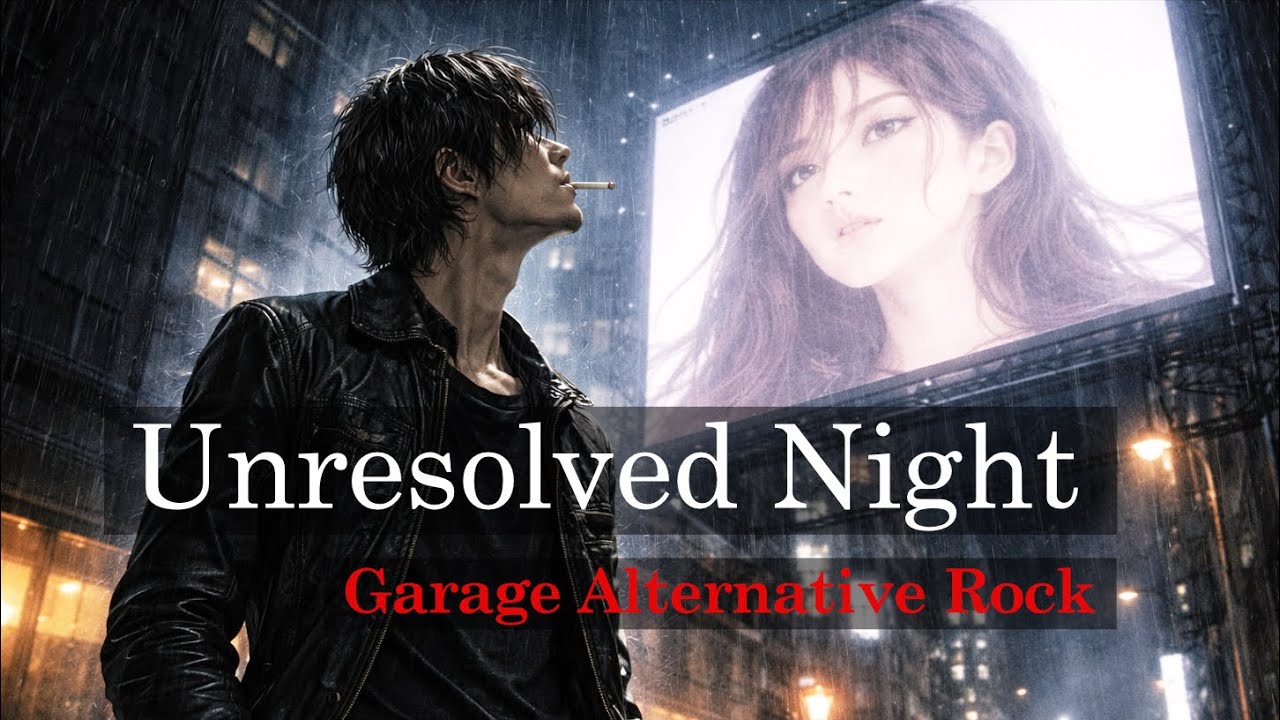 Unresolved Night / 夜はまだ、答えを持っていない / Alternative Garage Rock / sunoAI / オリジナル曲