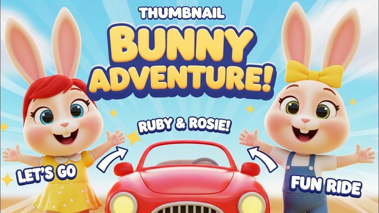 Cute Bunny Car Fun! / Rabbit kids tv 