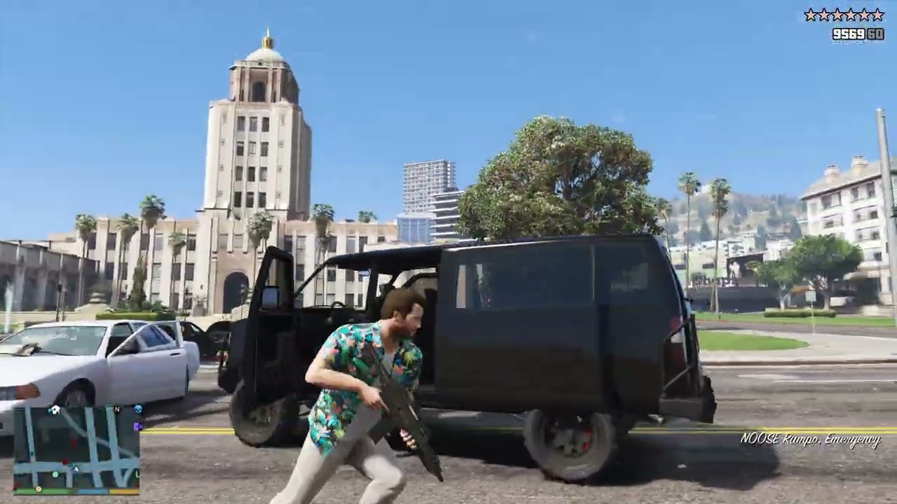 GTA 5 - Back Alley Strip Club Mafia Shootout + Ten Star Escape