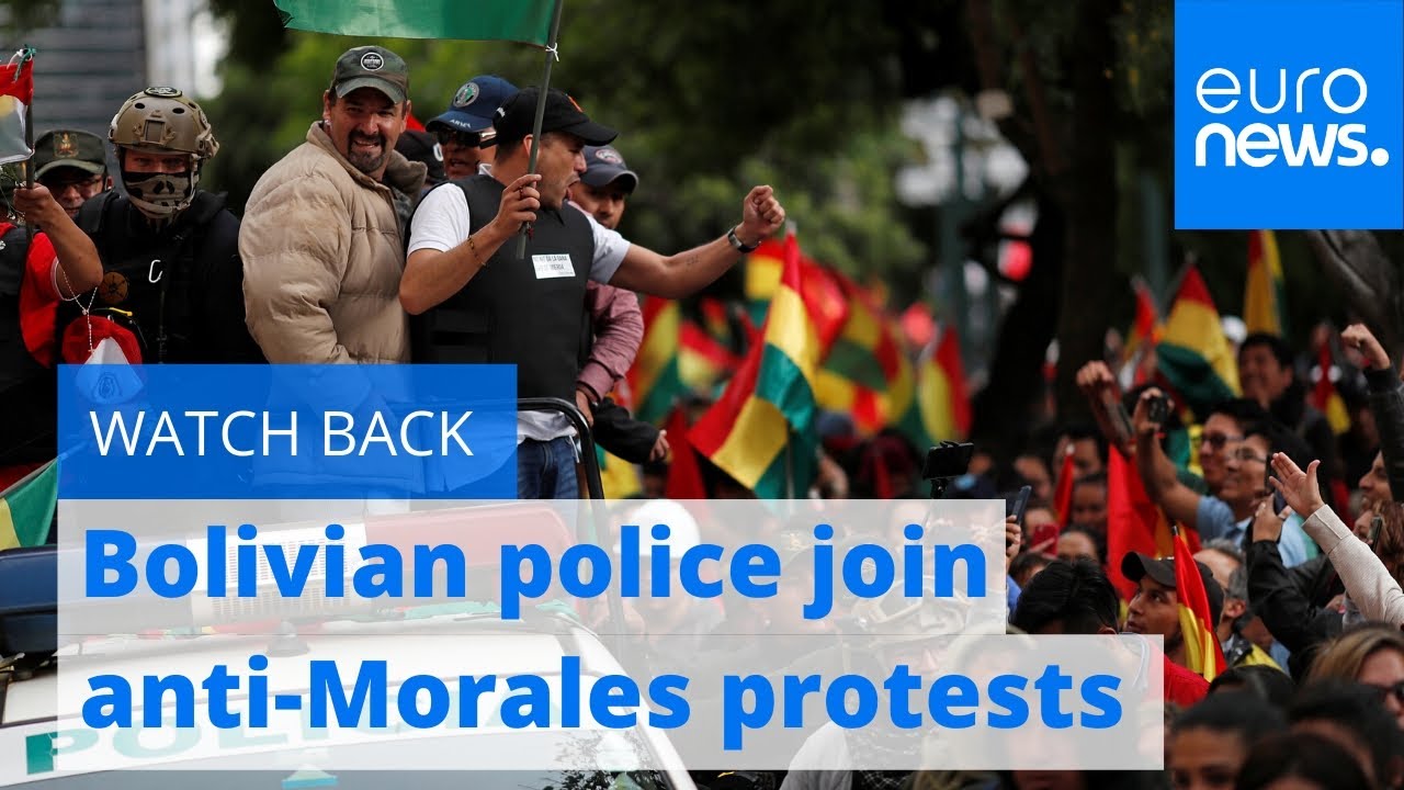 Watch: Bolivian police join scattered anti-Morales protests
