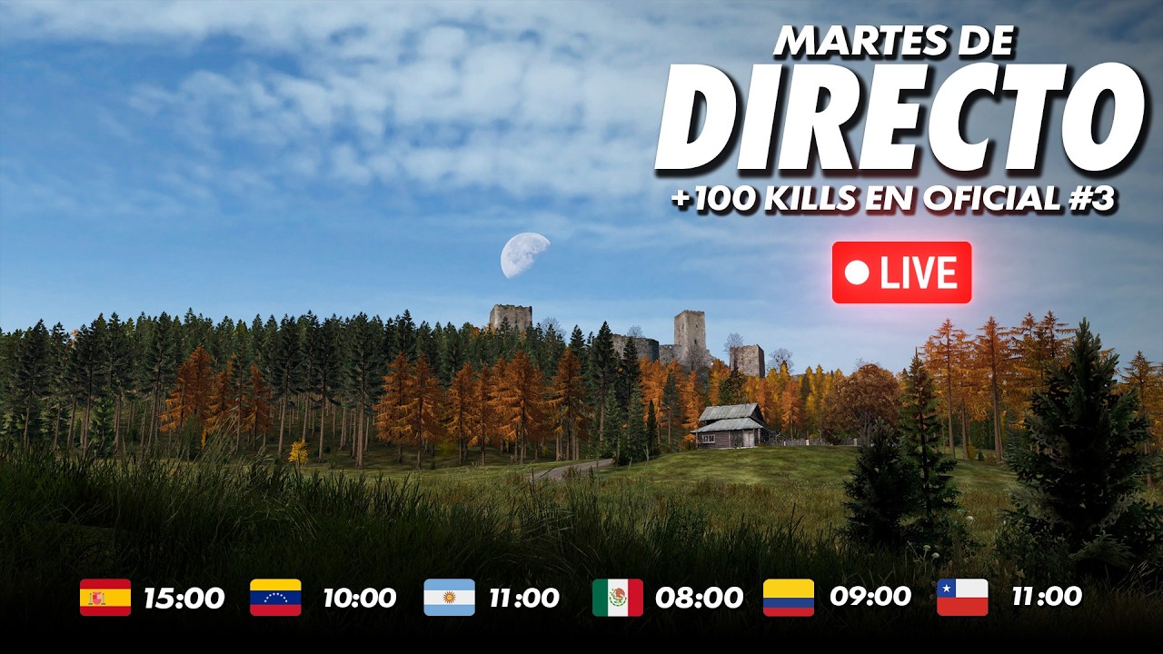 Día 3 💀 Reto +100 Kills en Servidor OFICIAL 💀 Chernarus ft. Manche !reto | Directo en 2k
