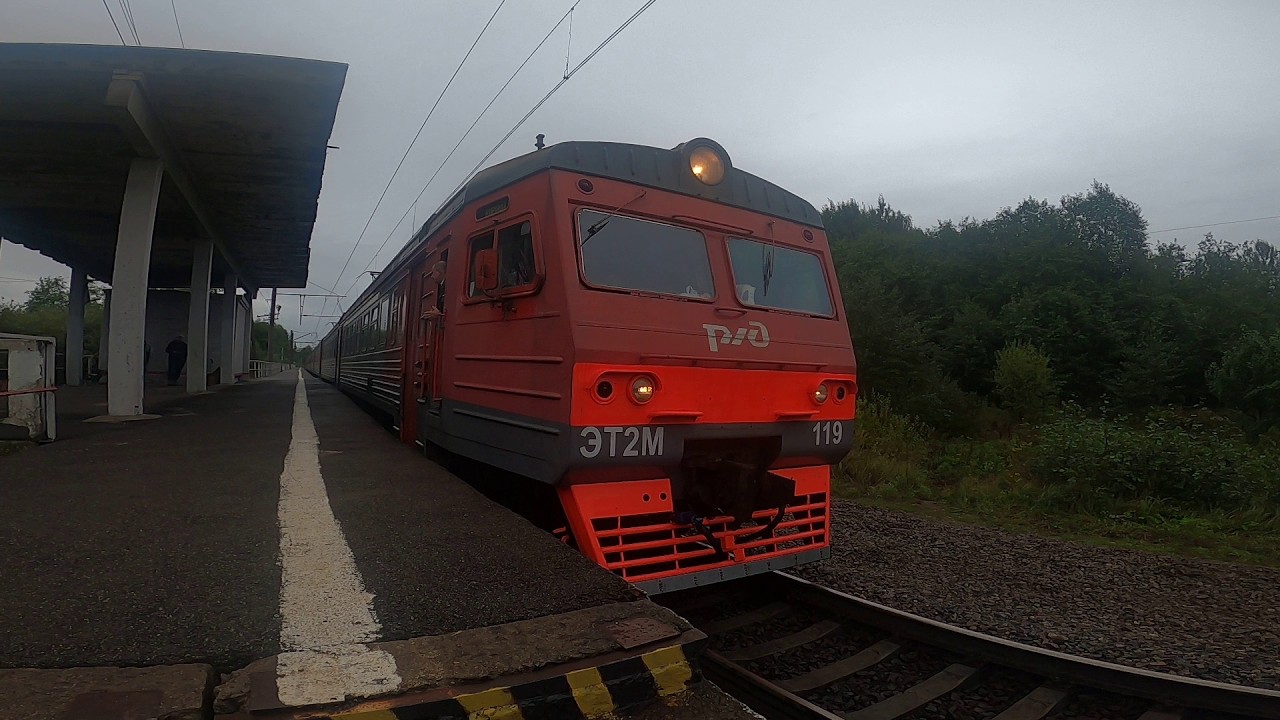 Ст.Мга - пл.Турышкино (из окна ЭТ2М-119), 2021 год