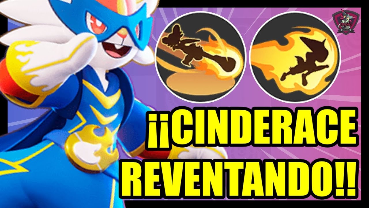 CINDERACE REVIENTACON ESTA BUILD🥵MEJORES OBJETOS Y MEDALLAS⭐BUILD CINDERACE POKEMON UNITE