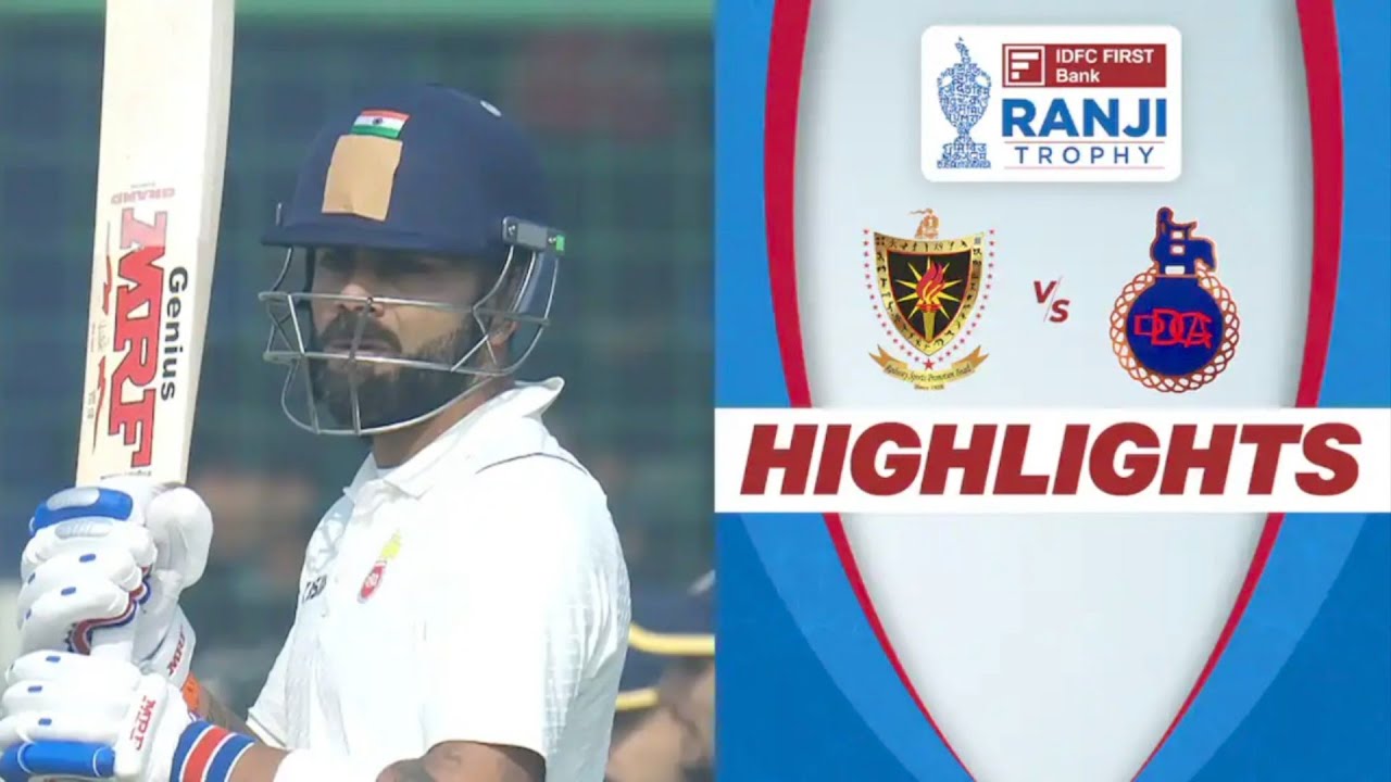 Delhi vs Railways Ranji match highlights | 2nd day | Ranji trophy match