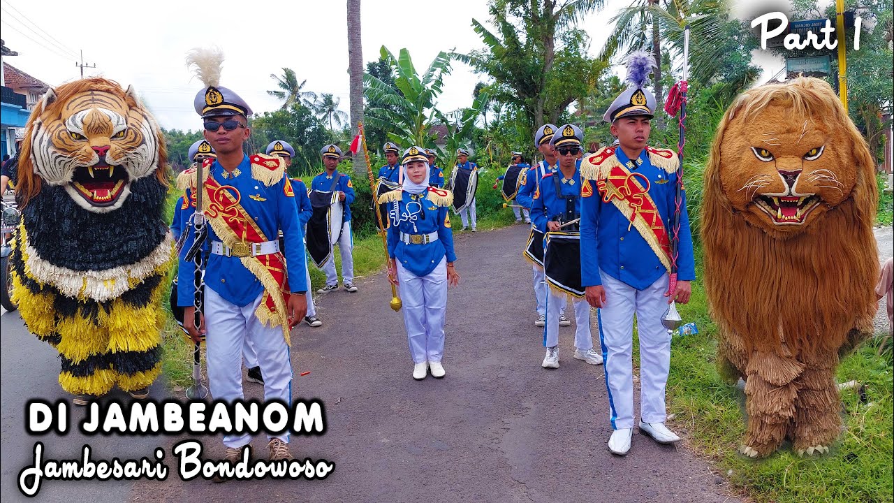 KIRAB CAN MACANAN DAN DRUMBAND SINGO MANGGALA DI JAMBEANOM JAMBESARI DS BONDOWOSO PART1