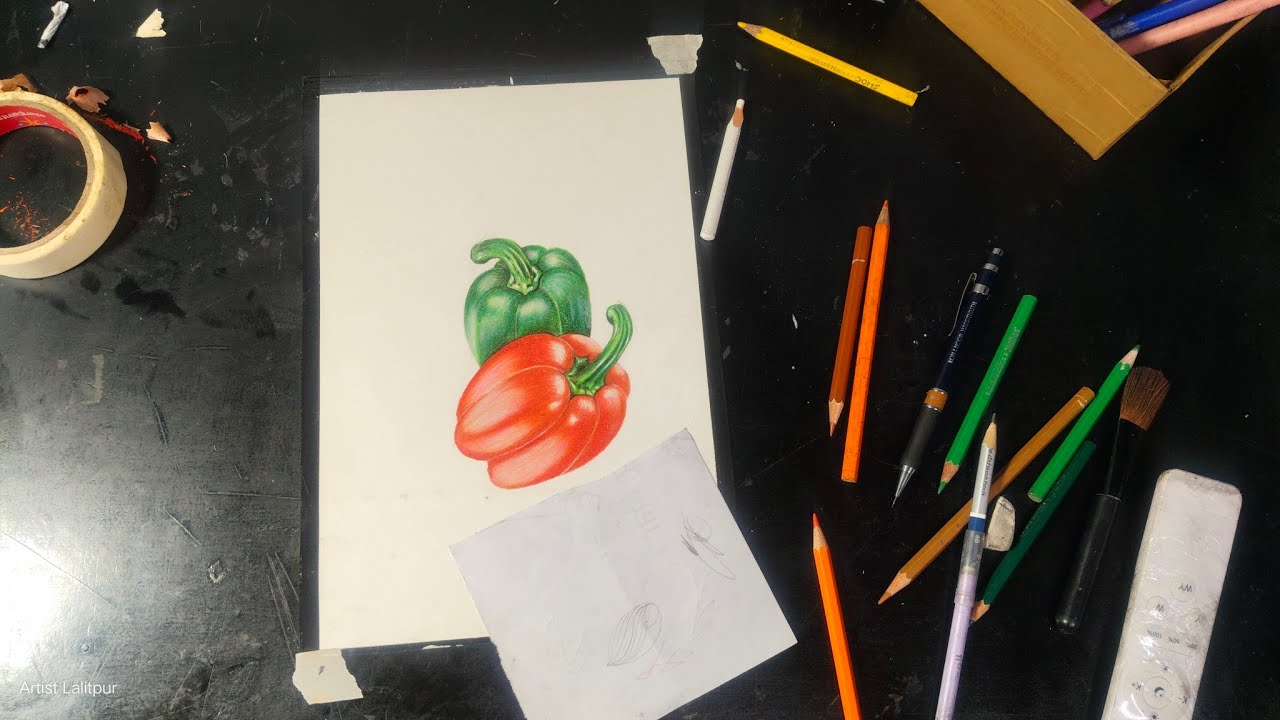 3d Realistic colour pencil drawing #masterartltp #video #art 