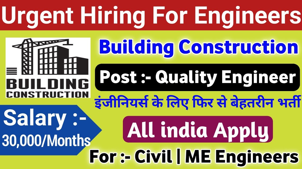 Urgent Hiring For Engineers | Civil Engineering Jobs @diplomaholders