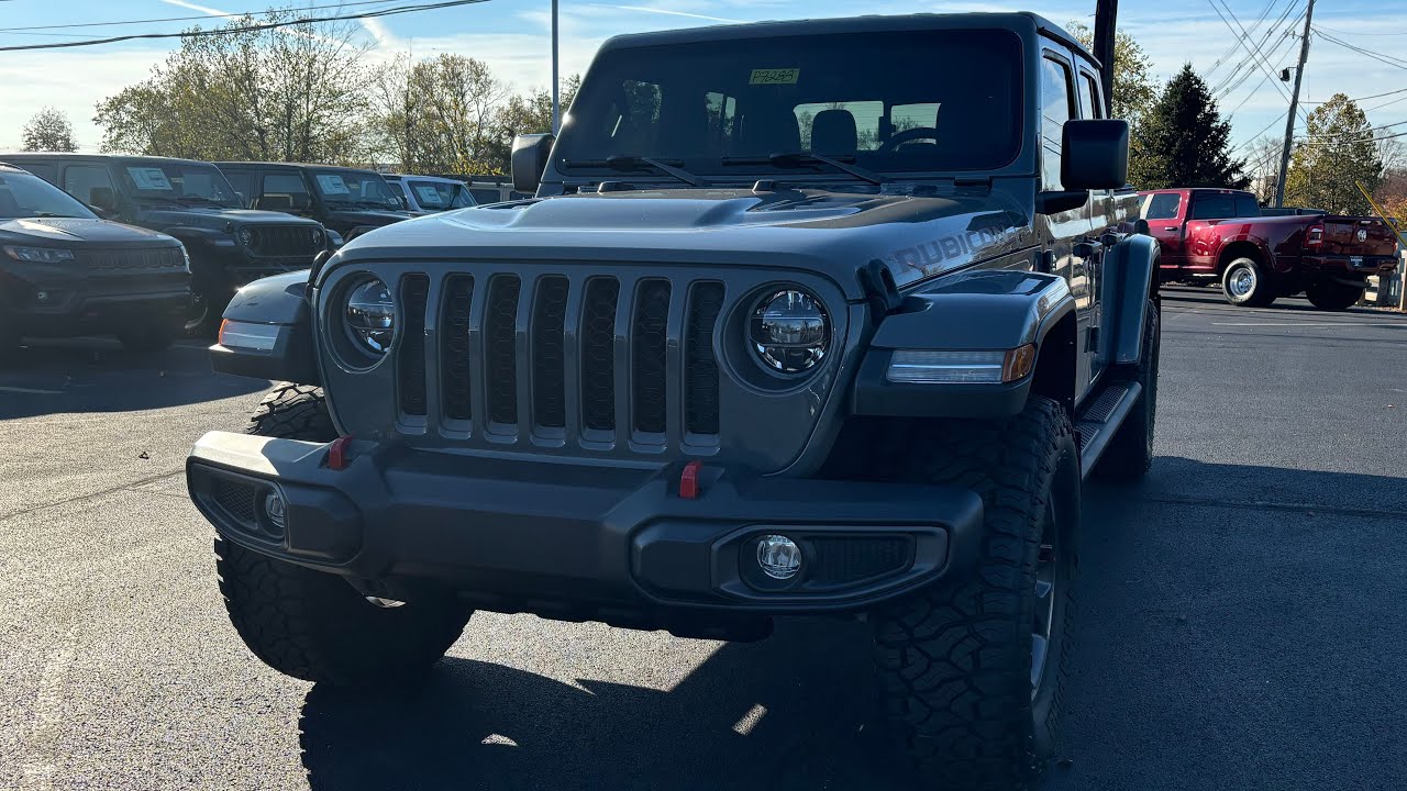 Check out our 2022 Jeep Gladiator Rubicon in the rare Sting Gray Color!