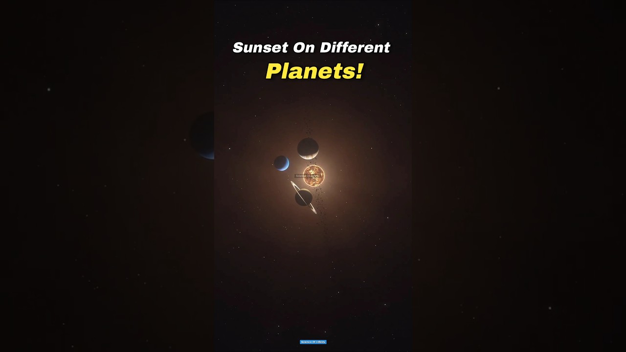 Sunset On Different Planets 🤯😱 #shorts #space #earth
