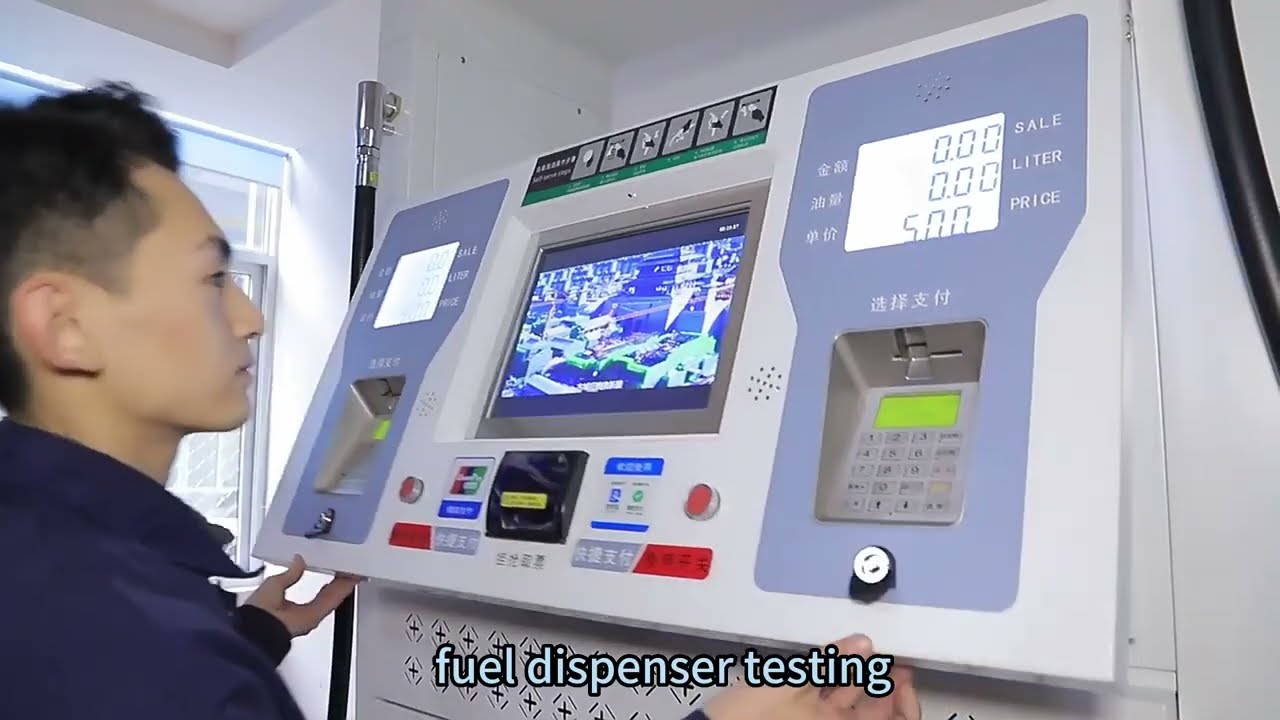 Fuel Dsipenser Test.Automatic Nozzle Gasoline Submersible Pump Machine Fuel Petrol Dispenser