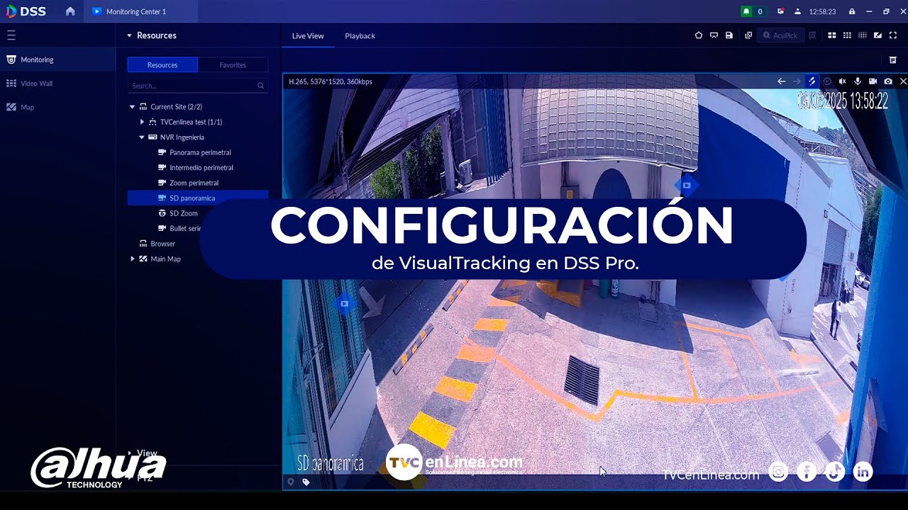 Configuración Visual Tracking en DSS Pro de Dahua