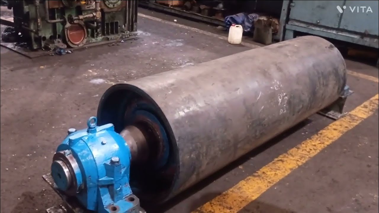 Conveyor pulley assembly work #materialhandling #mechanicalengineering #powerplantengineering