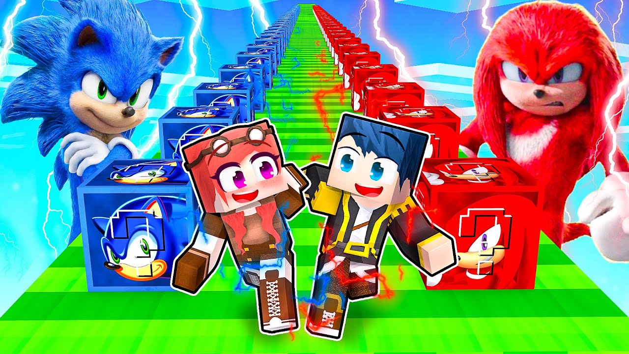 LA CORSA DEI LUCKY BLOCK DI SONIC SU MINECRAFT!