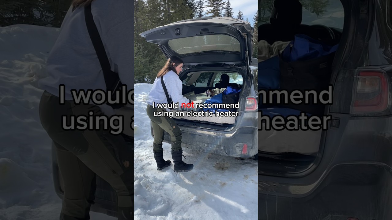 How to stay warm car camping -10c/14f temperatures with a portable power station