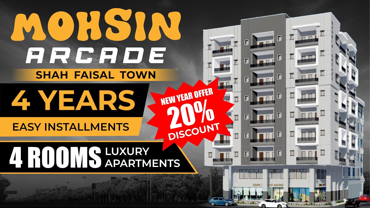 Mohsin Arcade | Luxury 4 Room Apartments on Easy Installments | 20% Discount