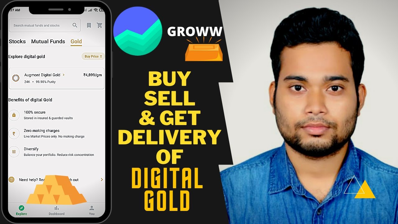 Buy & Sell 24K Digital Gold On Groww App || How To Buy Digital Gold In Hindi