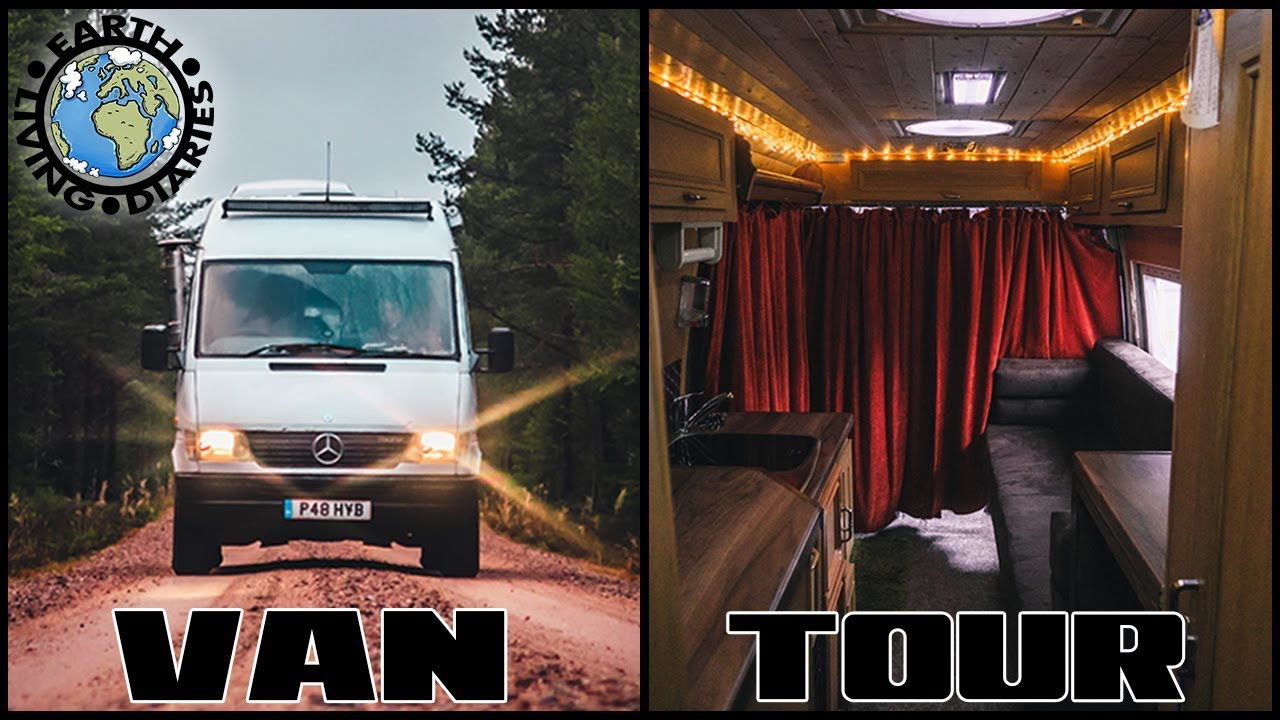 I VAN TOUR I RUSTIC OFFGRID TRAVEL ADVENTURE VAN WITH WOOD STOVE DOGS AND MOTORBIKE!