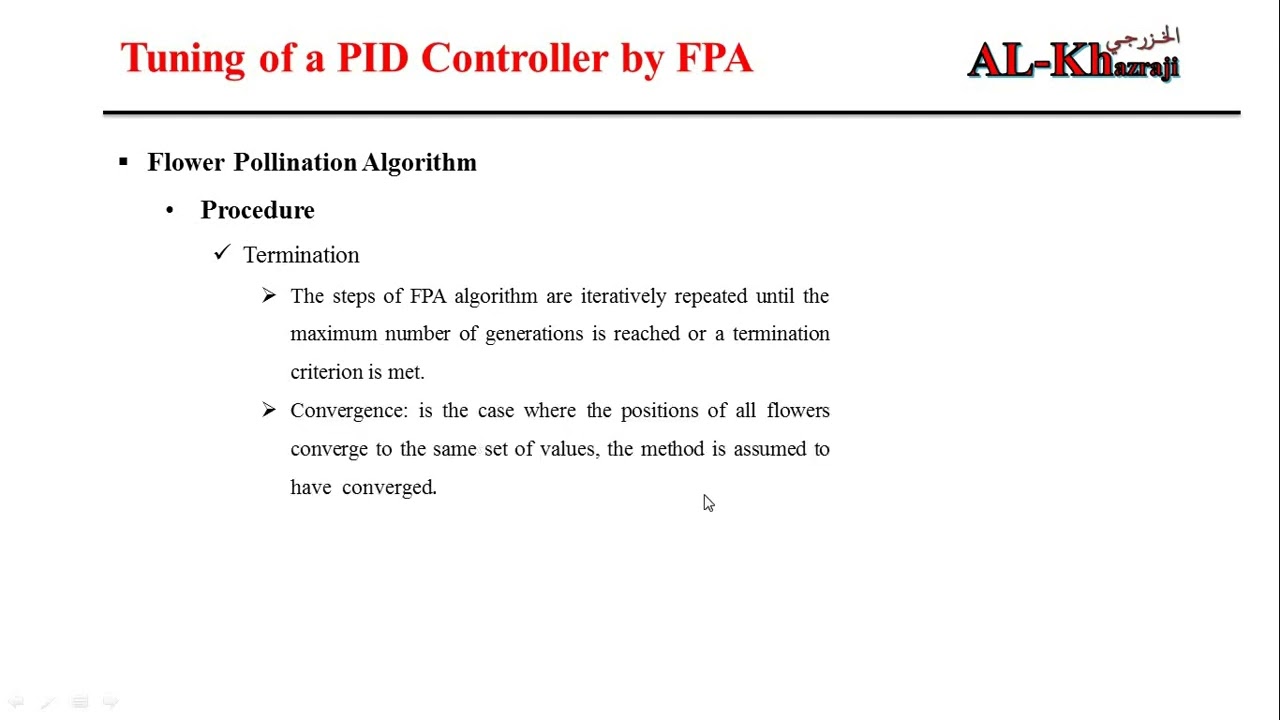 MATLAB Code to Tune a PID Controller by Flower Pollination Algorithm based on ITAE Index English