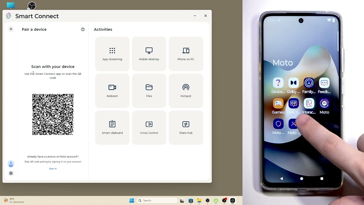 MOTOROLA Moto G56 5G &ndash; How to Connect to PC with Smart Connect App