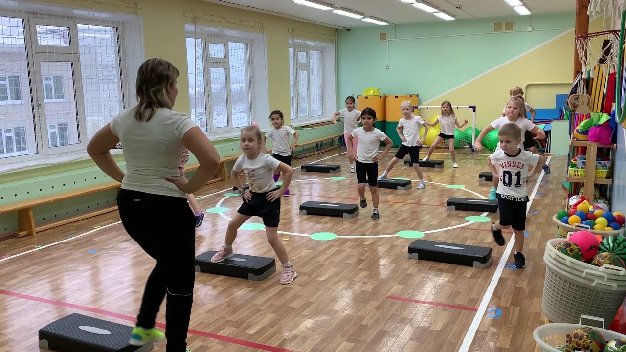 Оздоровительная степ   аэробика с детьми старшего дошкольного возраста  «Веселые ступеньки» Шмыгля Л