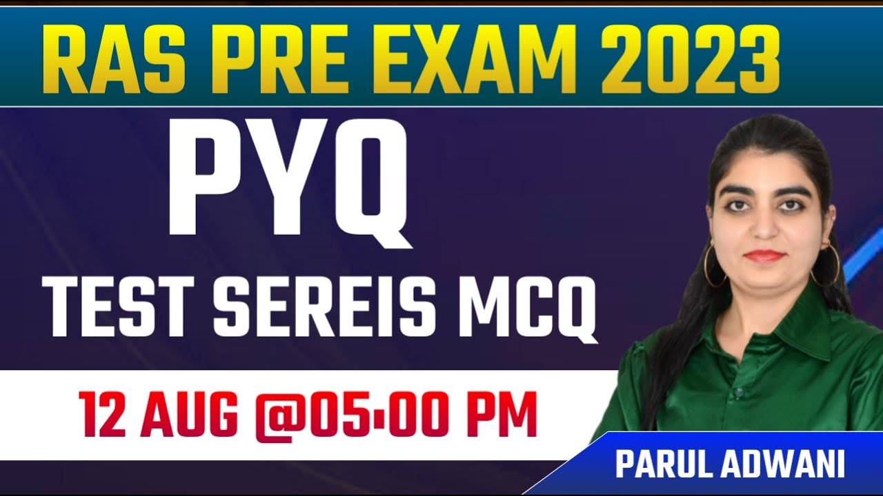 RAS Pre Science | RAS Exam 2023 Pre General Science Online Classes |Important Questions|Parul Adwani