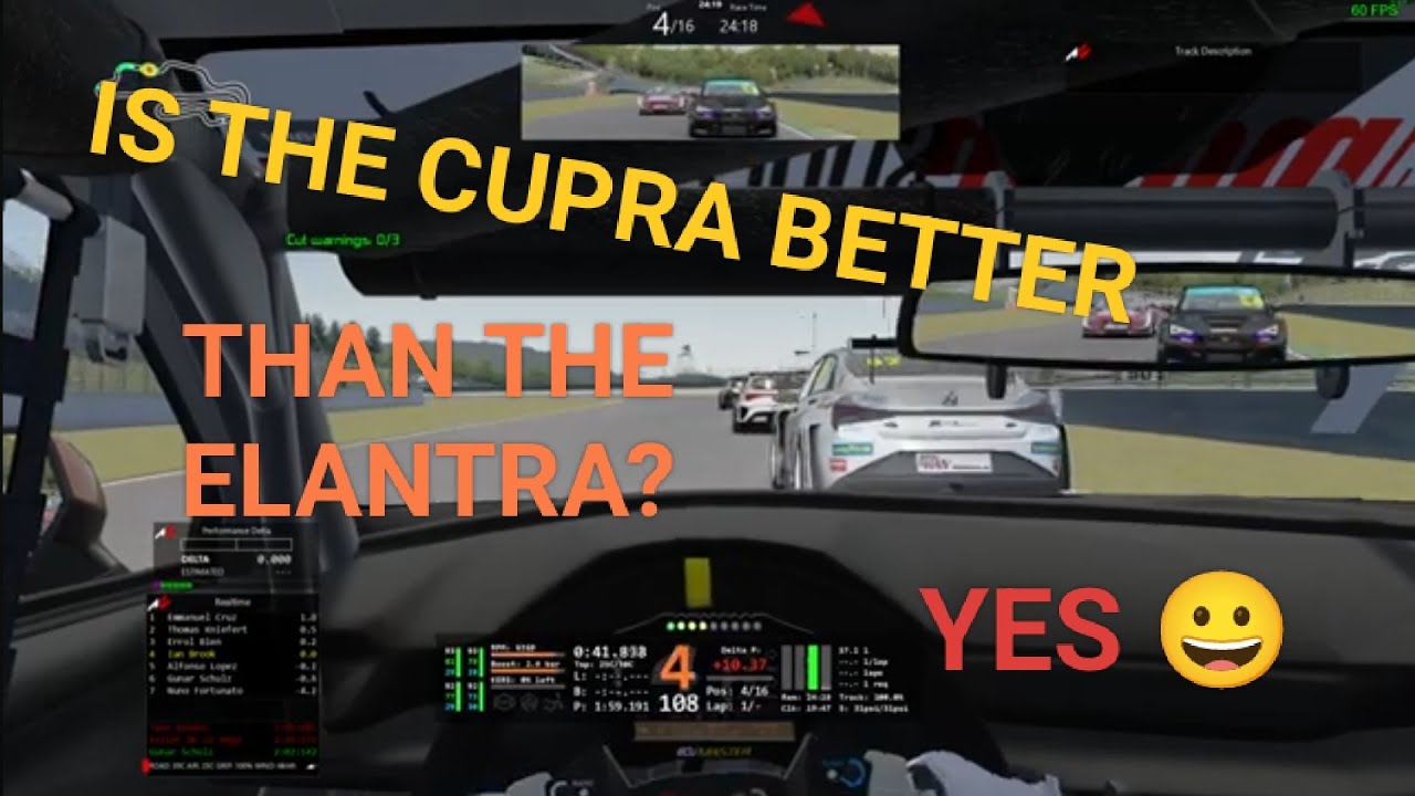 LFM and Assetto Corsa, TCR Cup @ Mugello, I think the Cupra is a better fit for me 😊