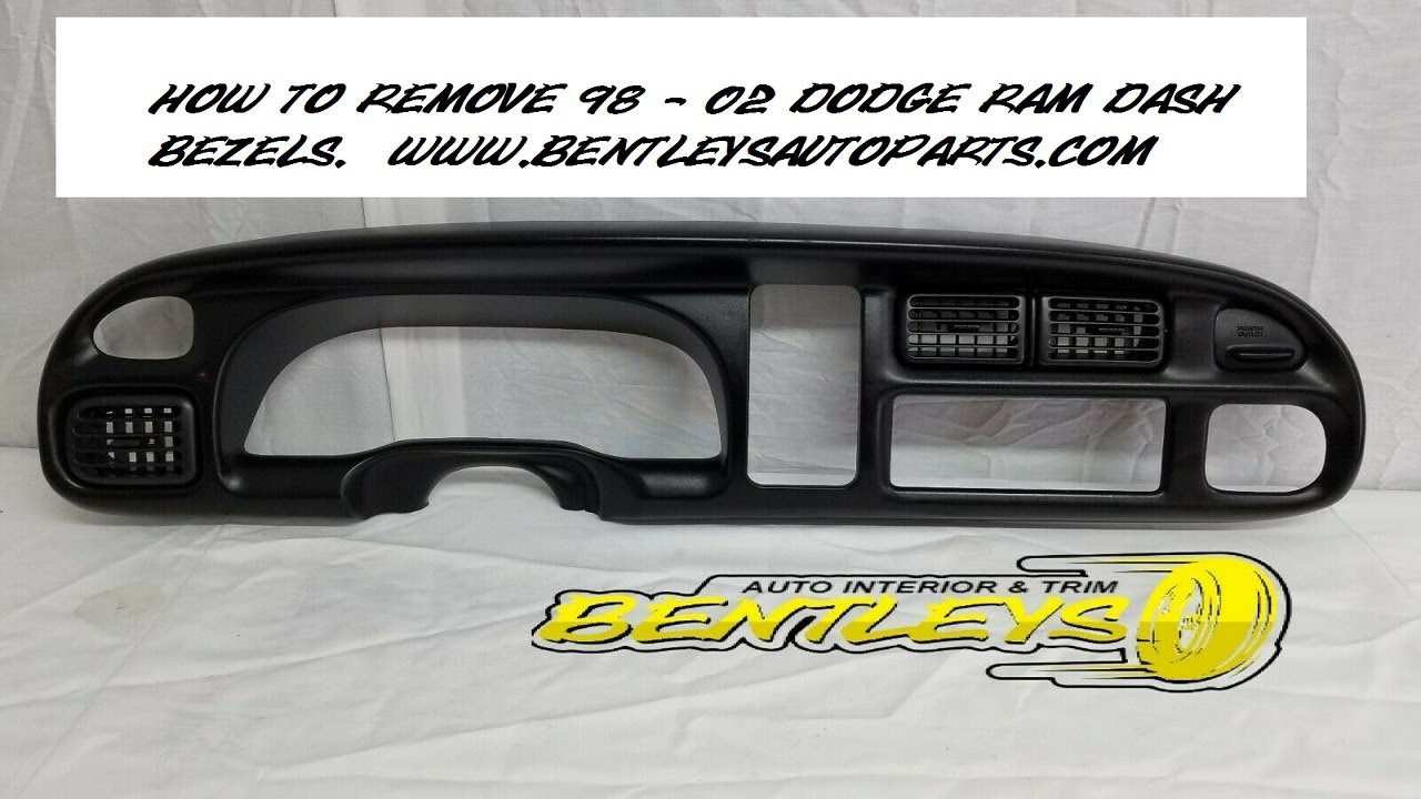 HOW TO REMOVE A 1998 - 2001 2002 DODGE RAM DASH TRIM BEZEL RADIO CLUSTER VENT REMOVAL HIDDEN SCREW!!