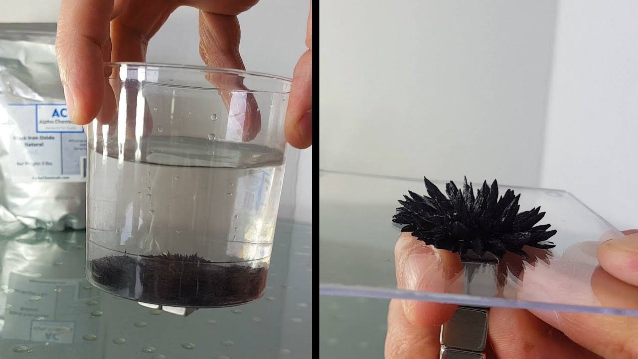 How to wash Iron Oxide Powder for magnetic field display experiments