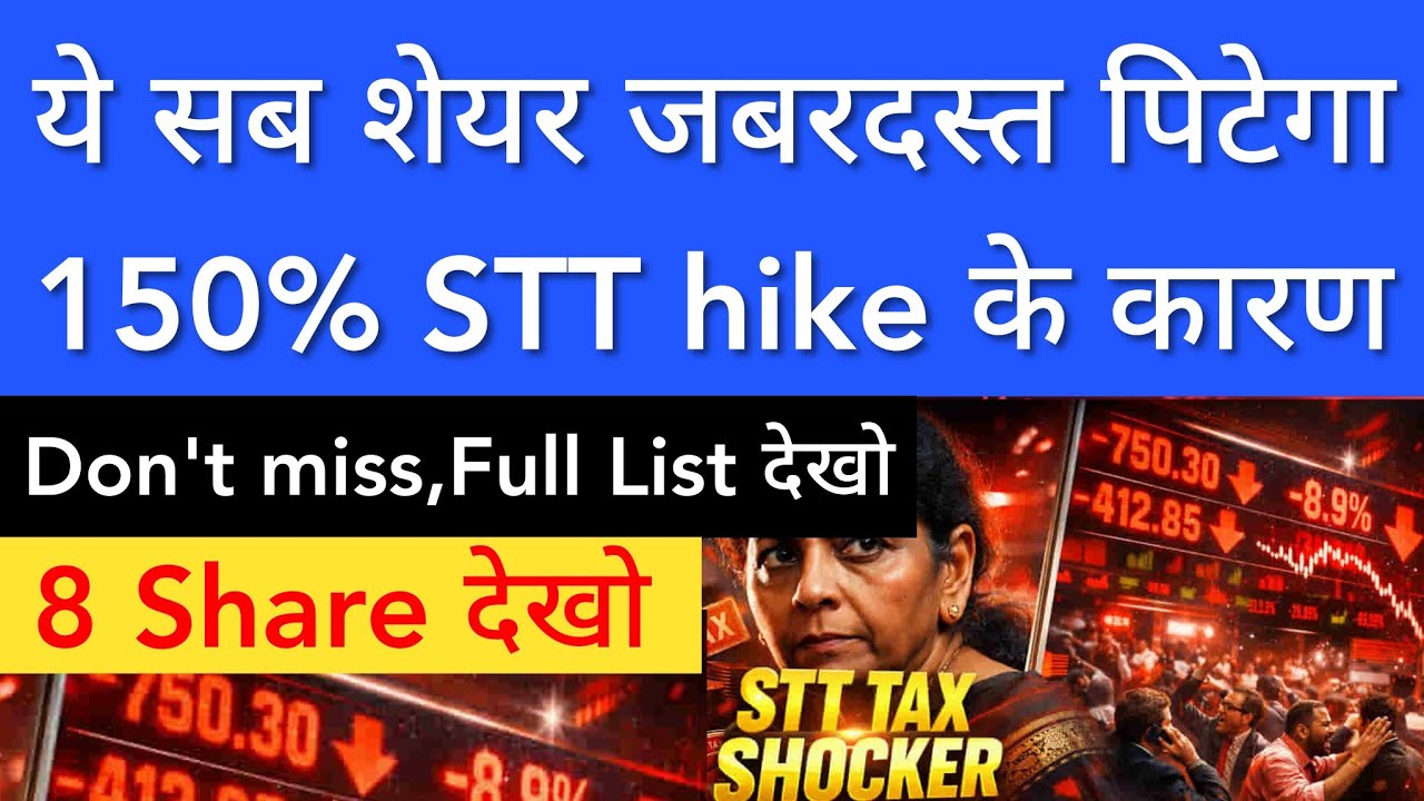 शेयर जबरदस्त पिटेगा BCOZ OF STT 🔴 SHARE MARKET LATEST NEWS TODAY | STOCK MARKET INDIA