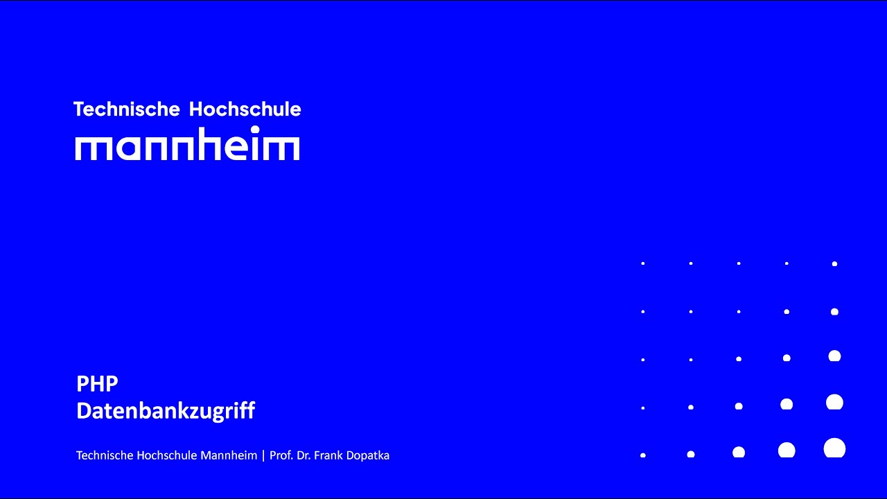 PHP: Datenbankzugriff