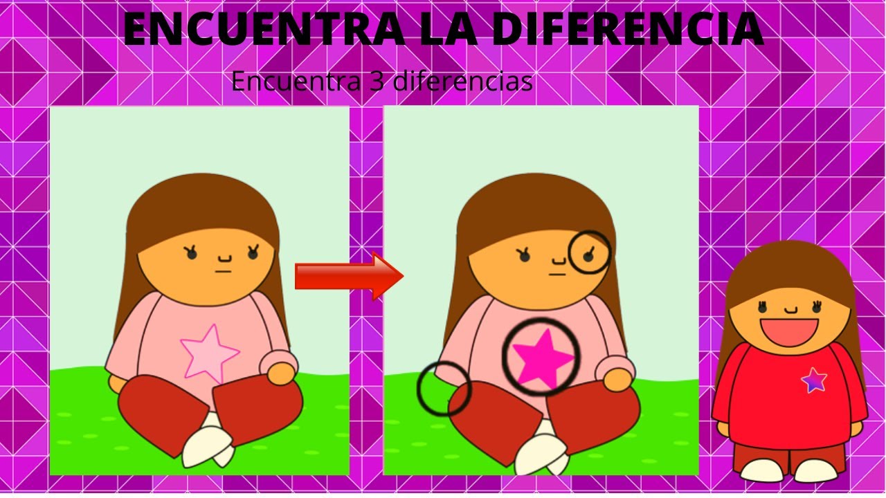 ENCUENTRA LA DIFERENCIA PARA NI&Ntilde;OS/ JUEGOS PARA NI&Ntilde;OS/ PASATIEMPOS PARA NI&Ntilde;OS EN ESPA&Ntilde;OL