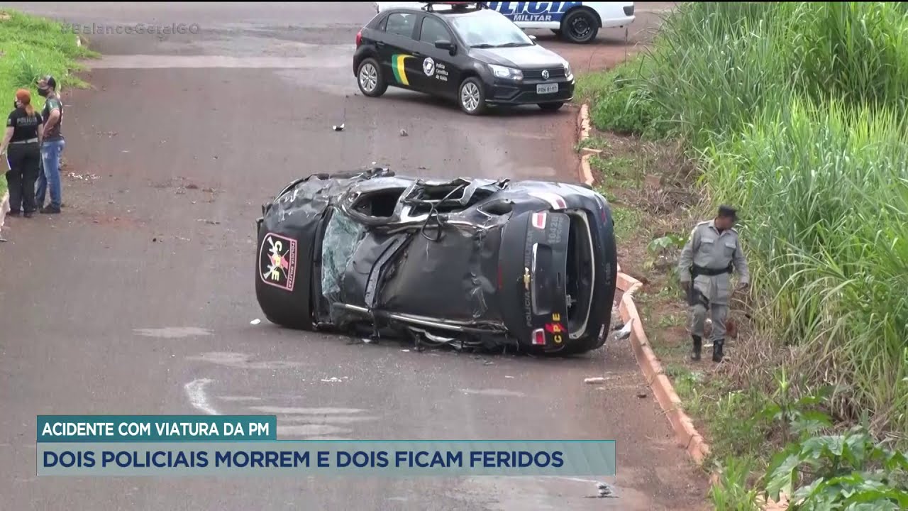 ACIDENTE COM VIATURA DA PM: DOIS POLICIAIS MORREM E DOIS FICAM FERIDOS