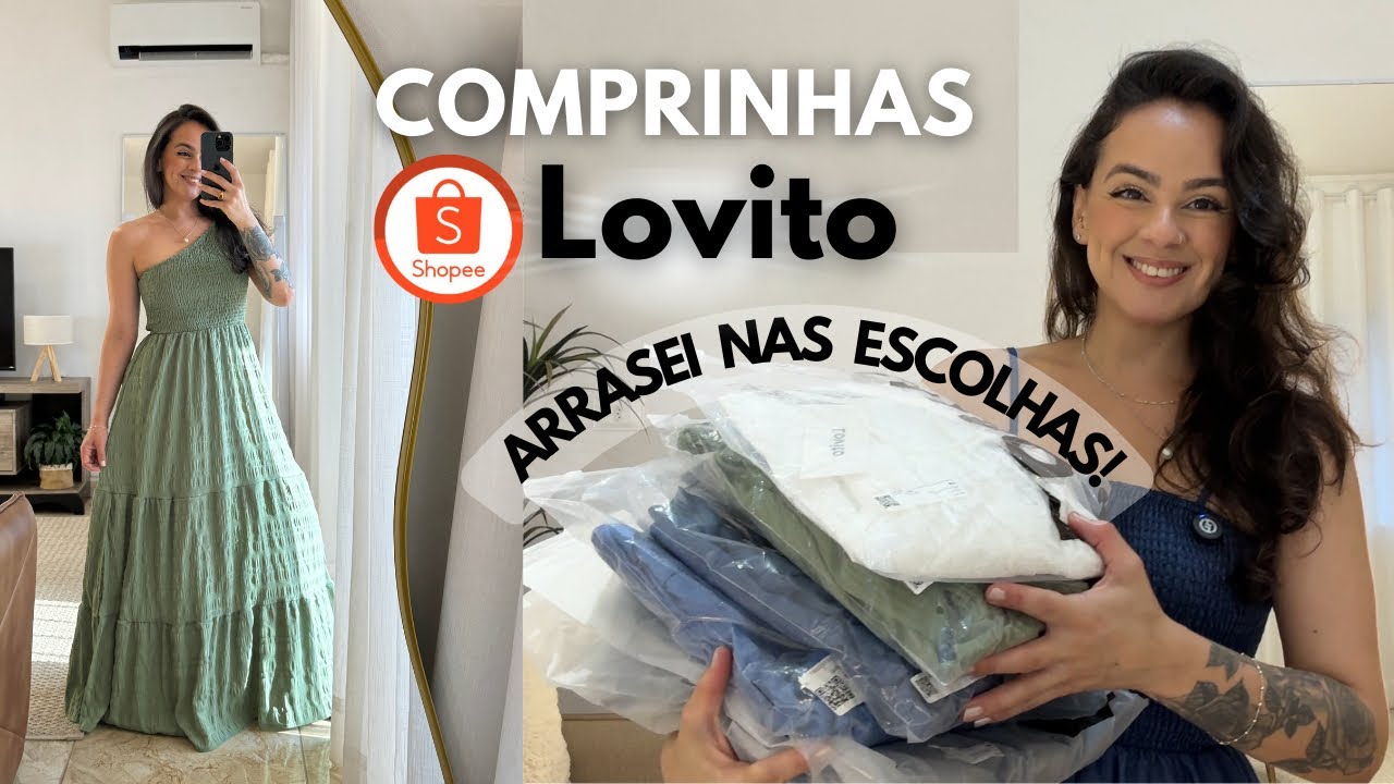 COMPRINHAS SHOPEE NA LOVITO || VESTIDO PERFEITO, AS BLUSAS MAIS LINDAS, JEANS, CONJUNTO || + LOOKS