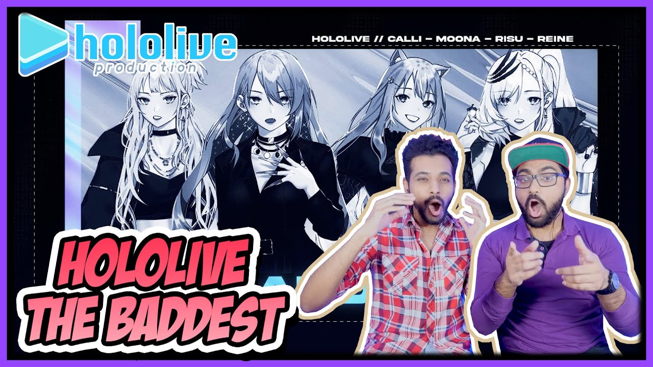 HOLOLIVE - CALLI, MOONA, REINE, RISU THE BADDEST REACTION (K/DA COVER)