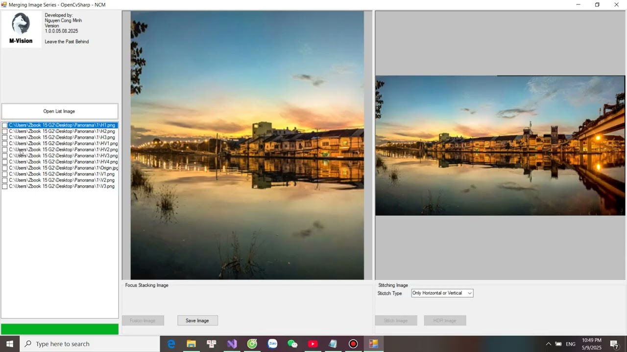 Merging Image by OpenCvSharp. Episode1: Stitching Image